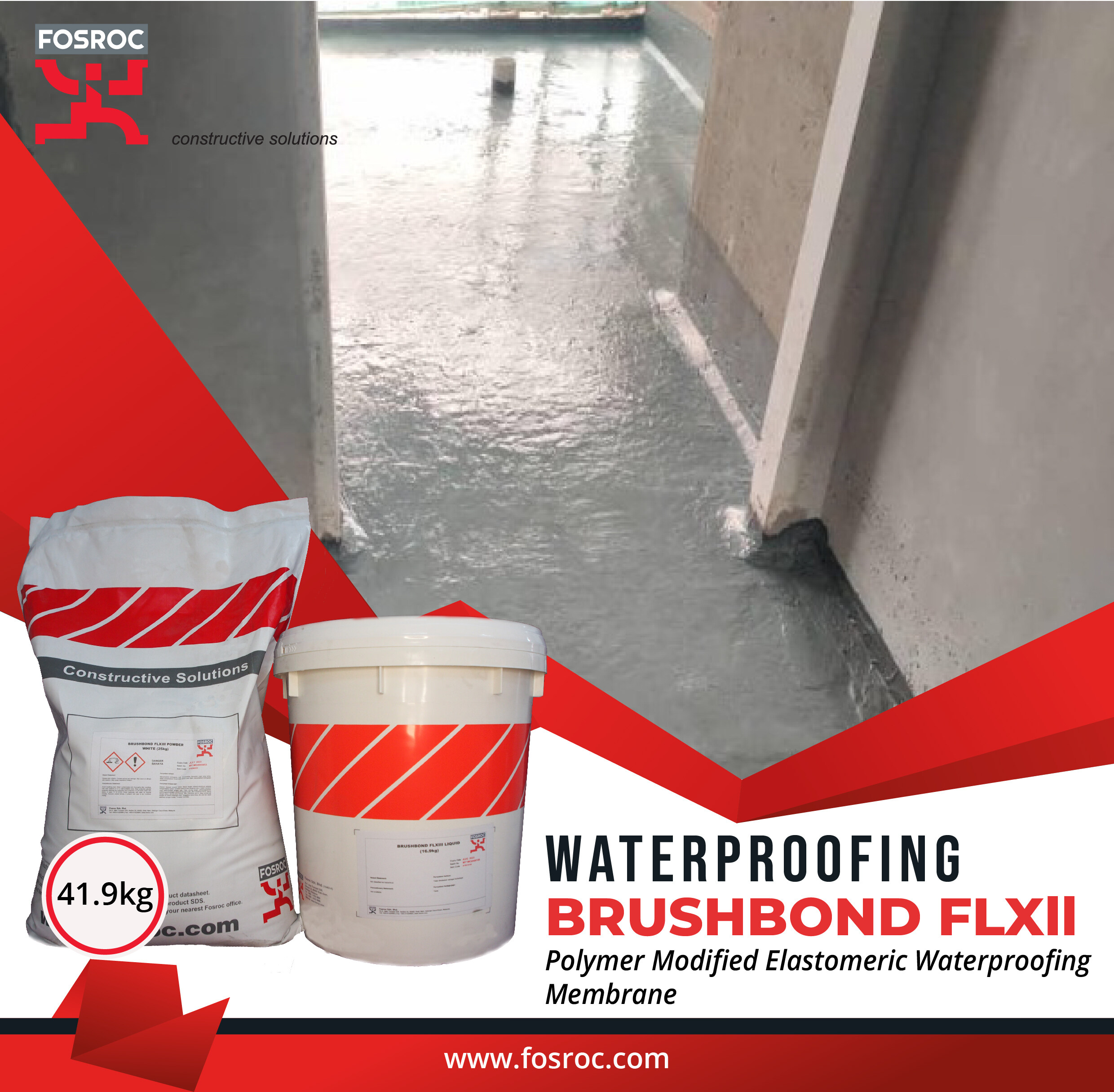 Fosroc Brushbond FLX III (41.9kg) Polymer Modified Elastomeric