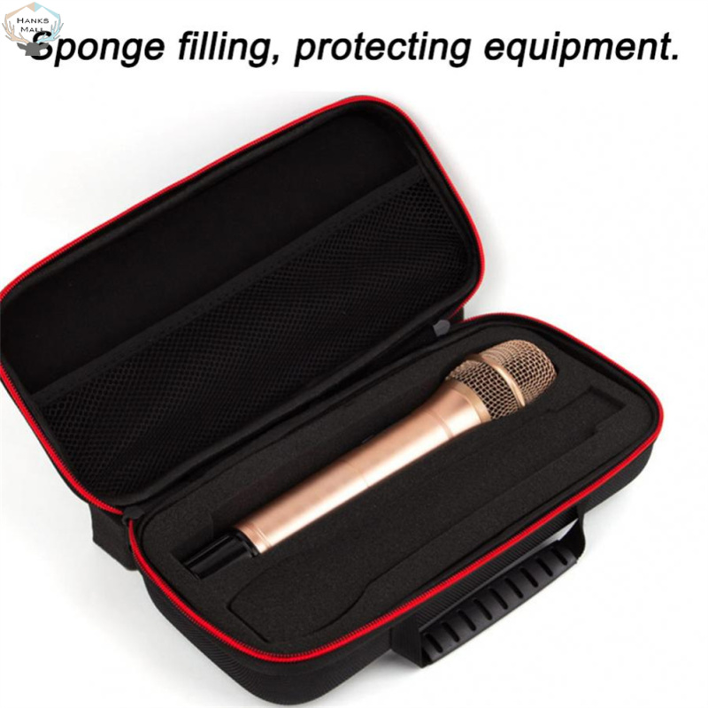 Hanks Portable Eva Wireless Microphone Storage Bag Shockproof Large-capacity Hard Case Carry Bag For Travelling Camping Business Trip
