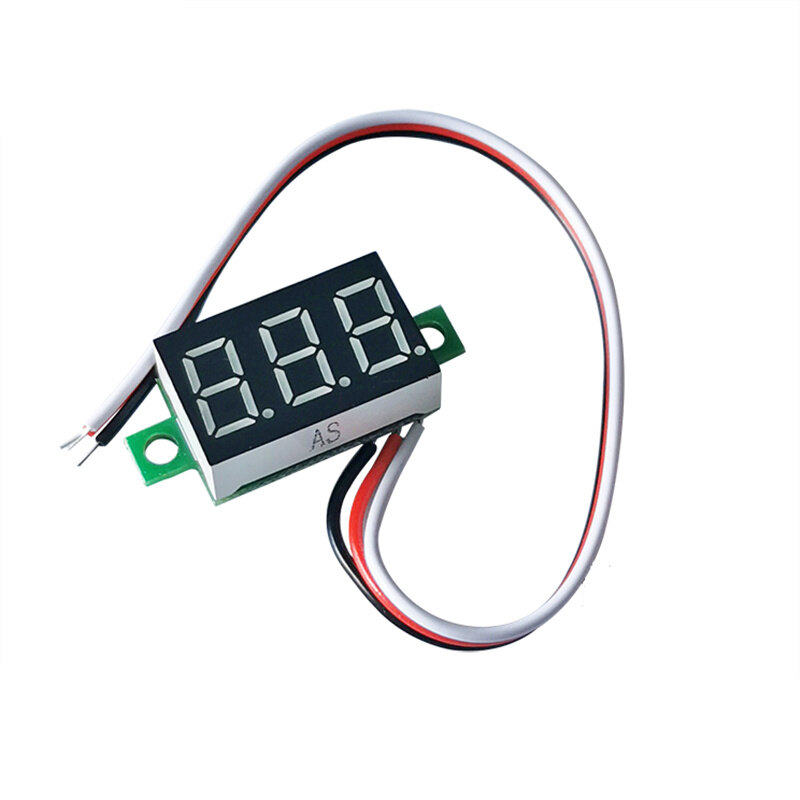 Vôn kế kỹ thuật số DC 0.36 tích hợp màn hình LED có điện áp 0-30.0V nối dây đỏ và dây xanh - INTL