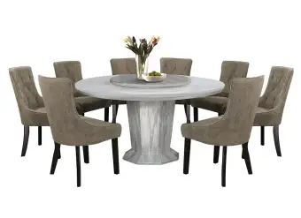 Nl Mtx55b5 Luxury Design Round Marble Dining Table Set 1 8