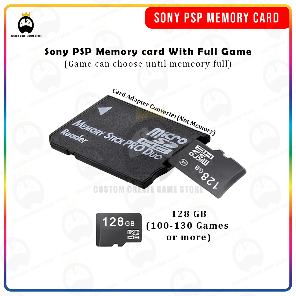 Sony PSP Memory card With Full Game [Game Boleh Pilih Include PS1 ,GBA,PSP  Game]