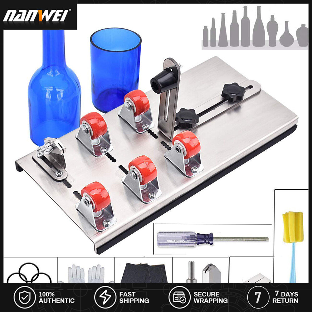 DIY Glass Bottle Cutter Adjustable Sizes Metal Glassbottle Cut Machine for Crafting Wine Bottles Household Decorations Cutting Tool
