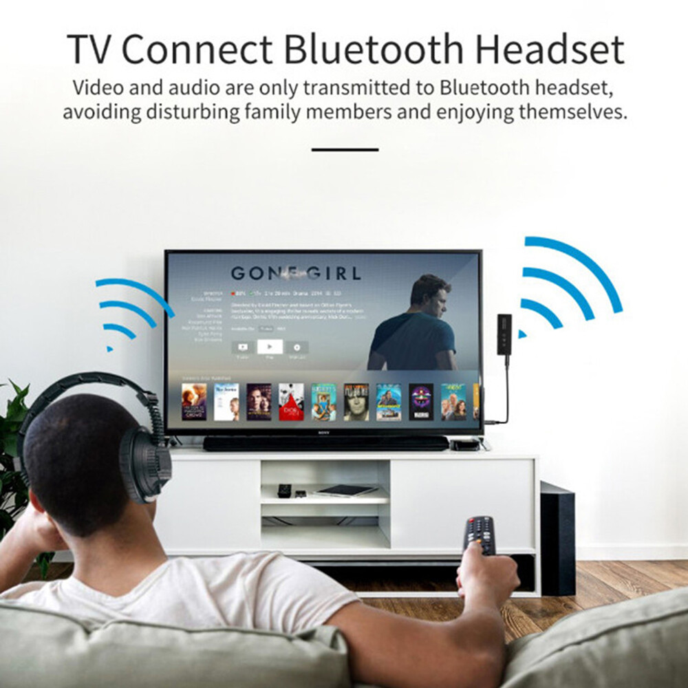KEBETEME Bộ Thu Phát Bluetooth 5.0 2 Trong 1 Nút Điều Khiển Bộ Chuyển Đổi Không Dây Âm Thanh AUX Mini 3.5Mm Cho Máy Vi Tính Xe Hơi