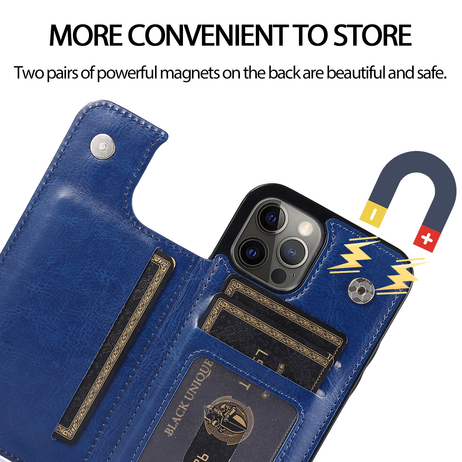 for iPhone 15 Pro Max PU Leather Wallet Case with Card Holder, Double Magnetic Case for iPhone 14 Pro Max/13 Pro/13/12 Pro Max/12 Pro/12/11 Pro Max/11 Pro/11/XS Max/XR/XS/X/7/8/SE 2020/7 Plus/8 Plus