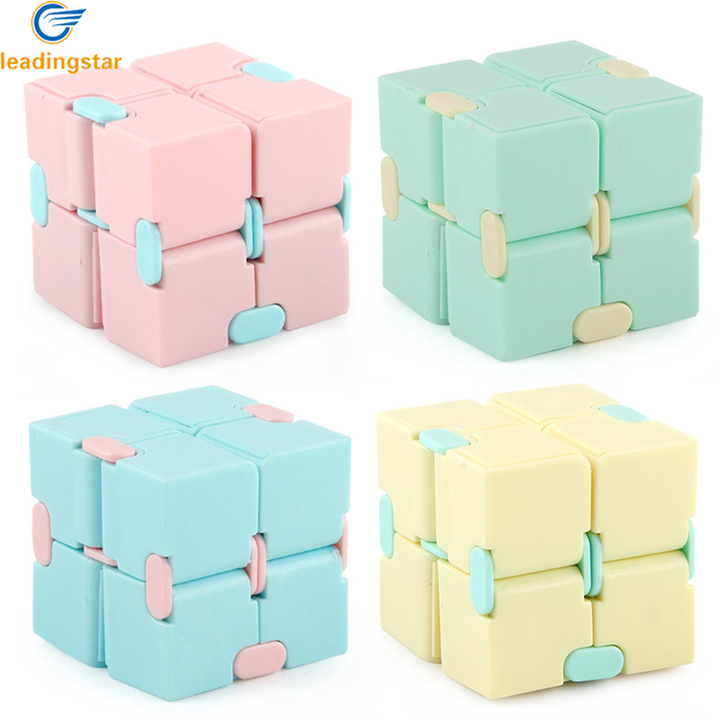 LEADINGSTAR Fast Delivery 2x2 Magic Cube Pocket Flip Infinite Speed Cube Decompression Educational Toys For Children Birthday Gifts