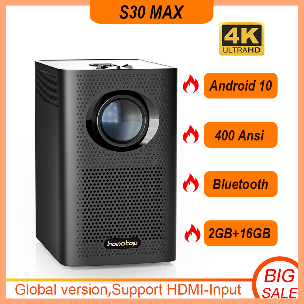 S30 Mini WIFI Projector 400ANSI Lumen Android System 2+16G Builtin