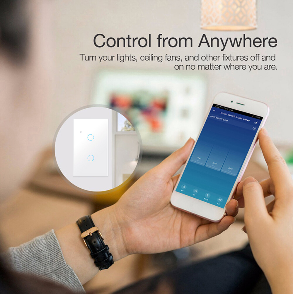 Tuya Công Tắc Bảng Thông Minh Công Tắc Thông Minh Wifi Phiên Bản Không Cháy Công Tắc Nhà Thông Minh Bảng Điều Khiển Từ Xa Tuya/Ứng Dụng Smart Life Hoạt Động Với Alexa Goo Gle Home