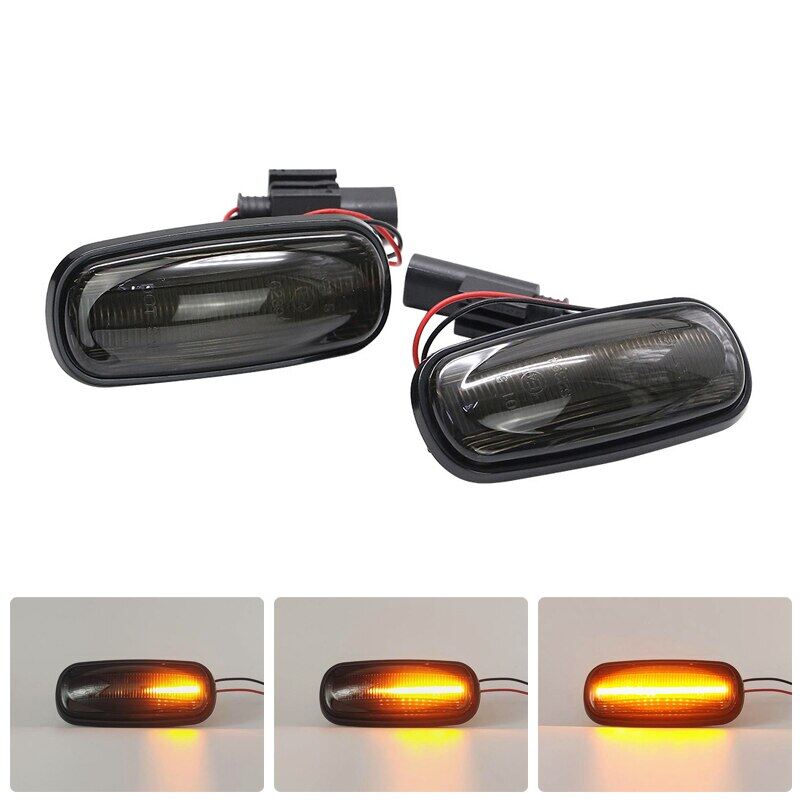 Clear Lens Dynamic LED Side Marker Lamp Assembly For Land Rover Defender TD5 Freelander Discovery2 Blinker Turn Signal Light Plates with Sensors