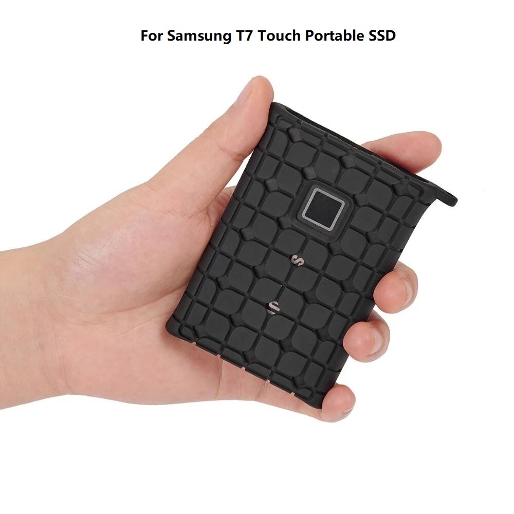 Portable SSD PSSD Sleeve skin Hard Disk Hard Drive Protective Cover Anti-fall Silicone Case For Samsung T7 touch