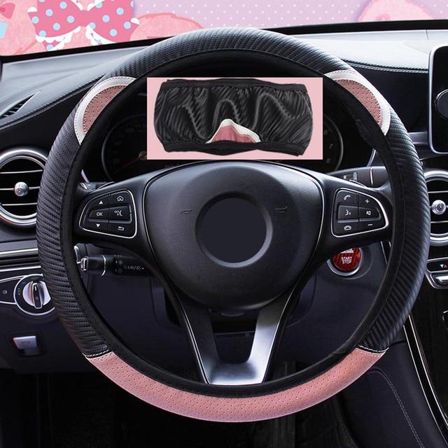 Cute Cartoon Cat Ear Steering Wheel Cover Universal Car styling Car Steering Wheel Handle Covers Auto Decoration