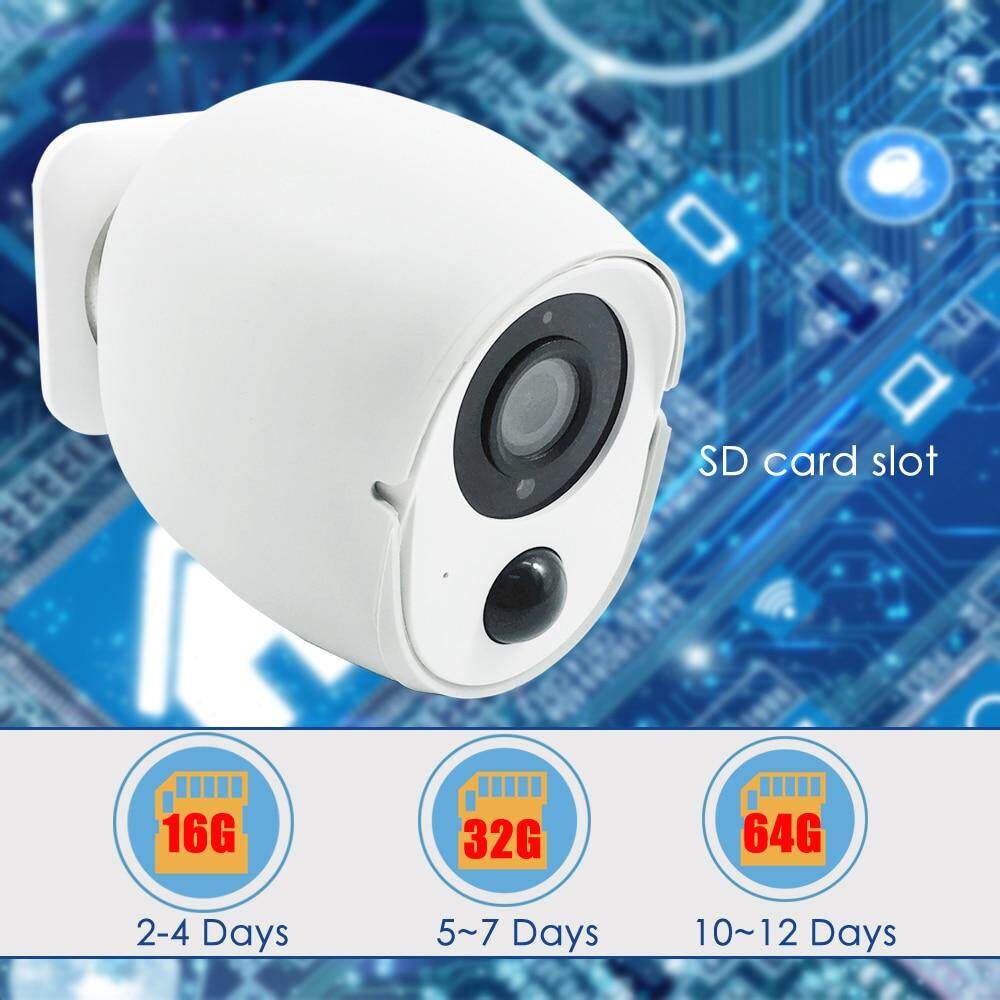 EVKVO - รวมแบตเตอรี่ Outdoor Mini Wifi Camera CCTV แบตเตอรี่ กล้อง IP กล้องวงจรปิด PIR HD 1080P เสียง IR Night Vision Alarm การเฝ้าระวังวิดีโอไร้สาย ICSEE XMeye