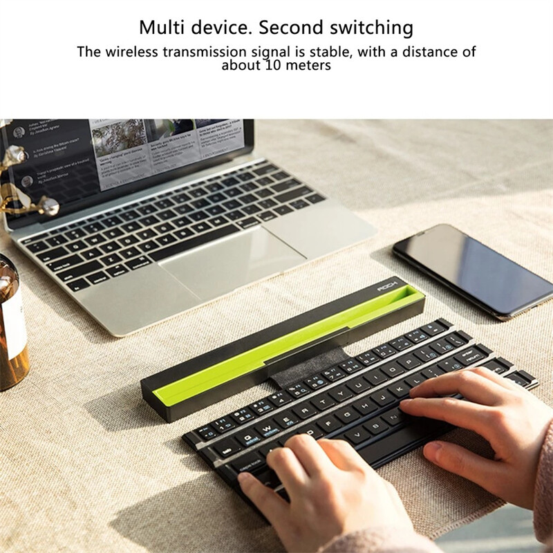 JDB Portable Mini Folding Keyboard Foldable Wireless Bluetooth-compatible Keyboard For Tablet For Iphone Laptop Smartphone For Ipad