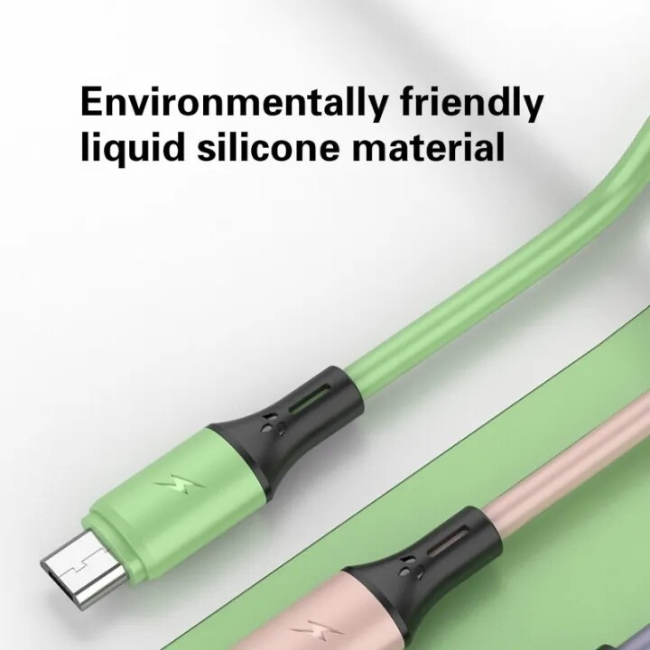 3 In 1 Universal Fast Charging USB Cable Liquid Silicone Quick Charge Line USB Cable USB-C Data Transmission Line for Android Apple Type-C