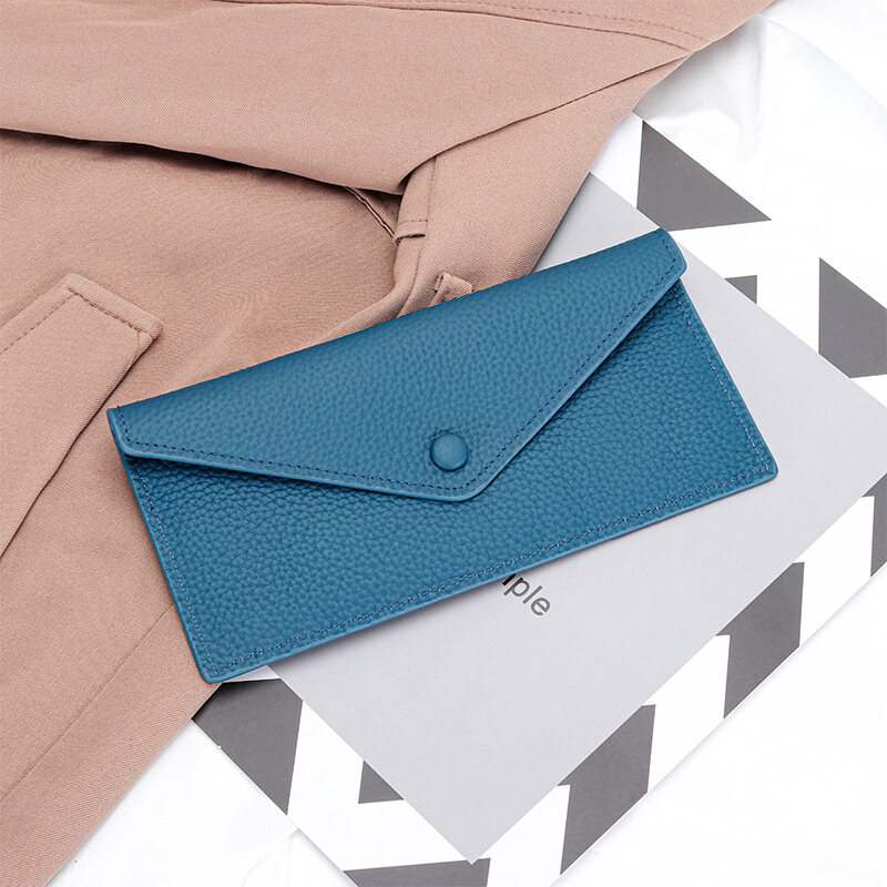 Dreamwise Long Wallet Women Genuine Cow Leather Large Capacity Mobile Phone New Leather Wallet Pure Ultra Thin Card Bag Multi Card Slot