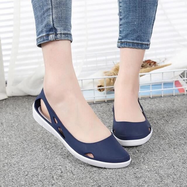 Giày Đế Bằng Có Lỗ Cho Nữ Giày Đế Bằng Có Lỗ Giày Lười Nữ Thường Ngày Giày