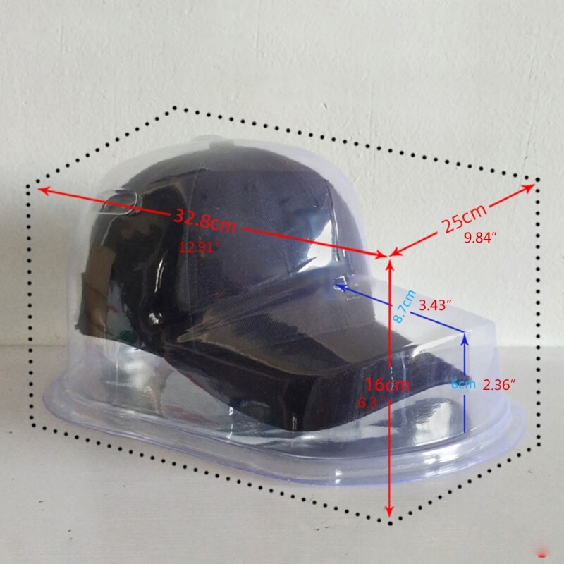 Double-layer Cap Holder Transparent Baseball Cap Display Box Flat Eaves and Curved Eaves Cap Protector Hat Storage