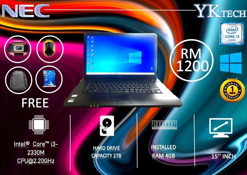NEC PC-VK22LAZCD (BLACK) LAPTOP FOR SALE Malaysia