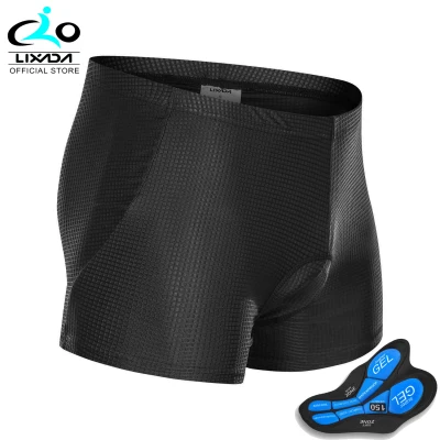 Lixada Men Bike Padded Shorts Cycling 3D Padded Underwear Bicycle Padding Riding Shorts Biking Underwear Shorts