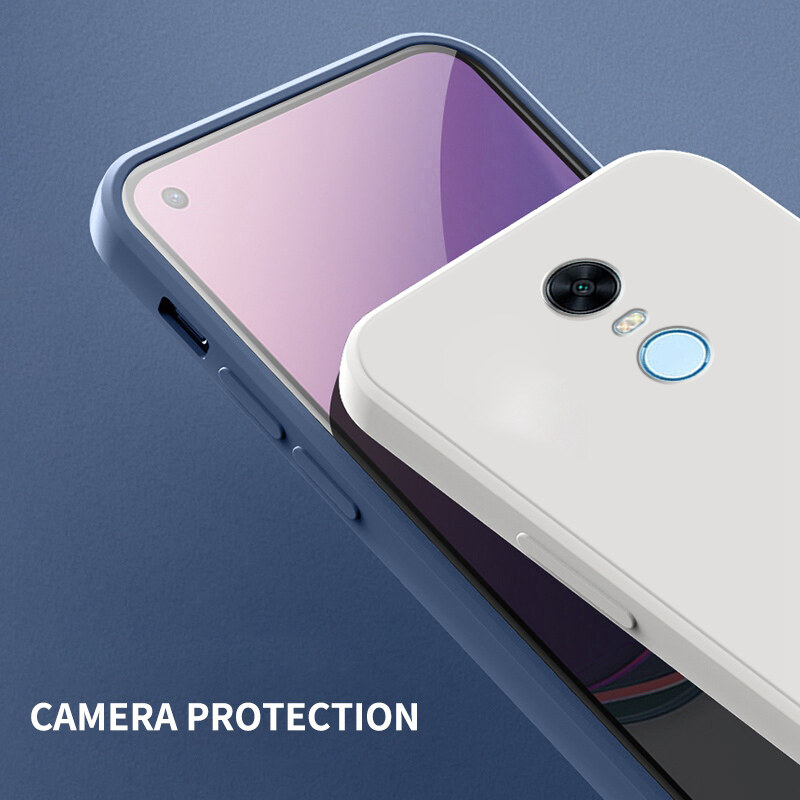 YBD case For Xiaomi Redmi 5 Plus Accurate camera hole protection Casing ,Thin Soft Liquid Silicone Cover Candy Color Cases with free phone Lanyard