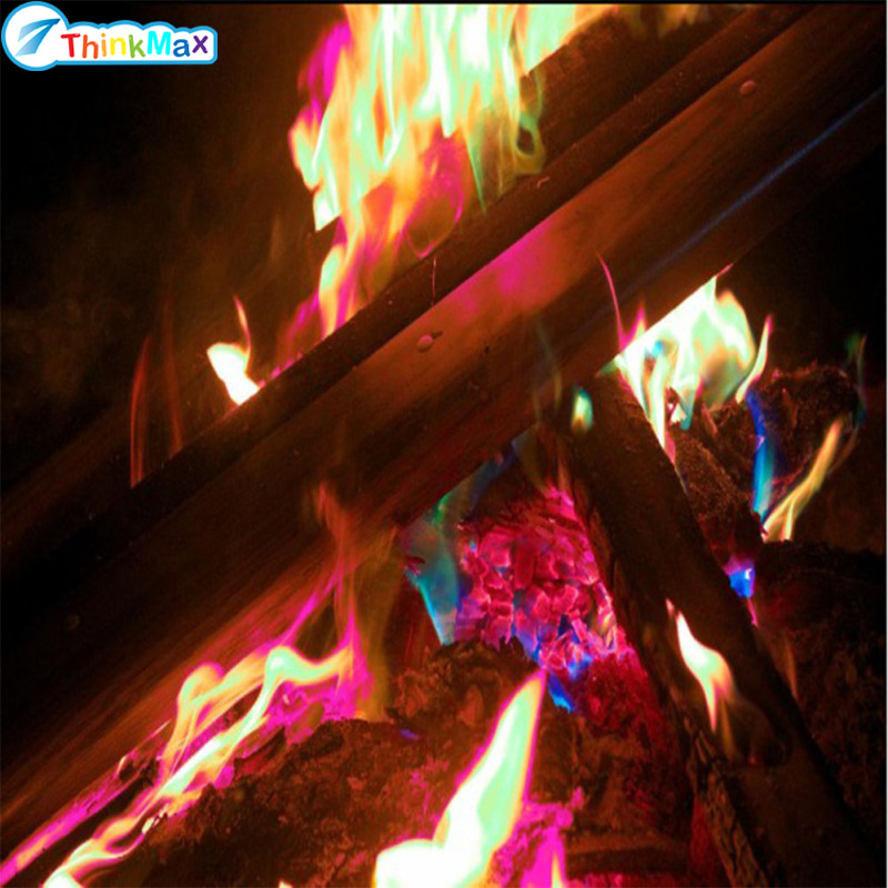 THINKMAX Magical Fire Colored Flame Agent Magic Flames Color Changing Powder Beach Party Bonfire Fireplace Fun Colorful Fire
