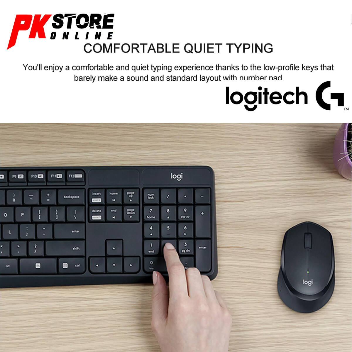 LOGITECH MK315 QUIET WIRELESS KEYBOARD & QUIET MOUSE KEYBOARD MUTE