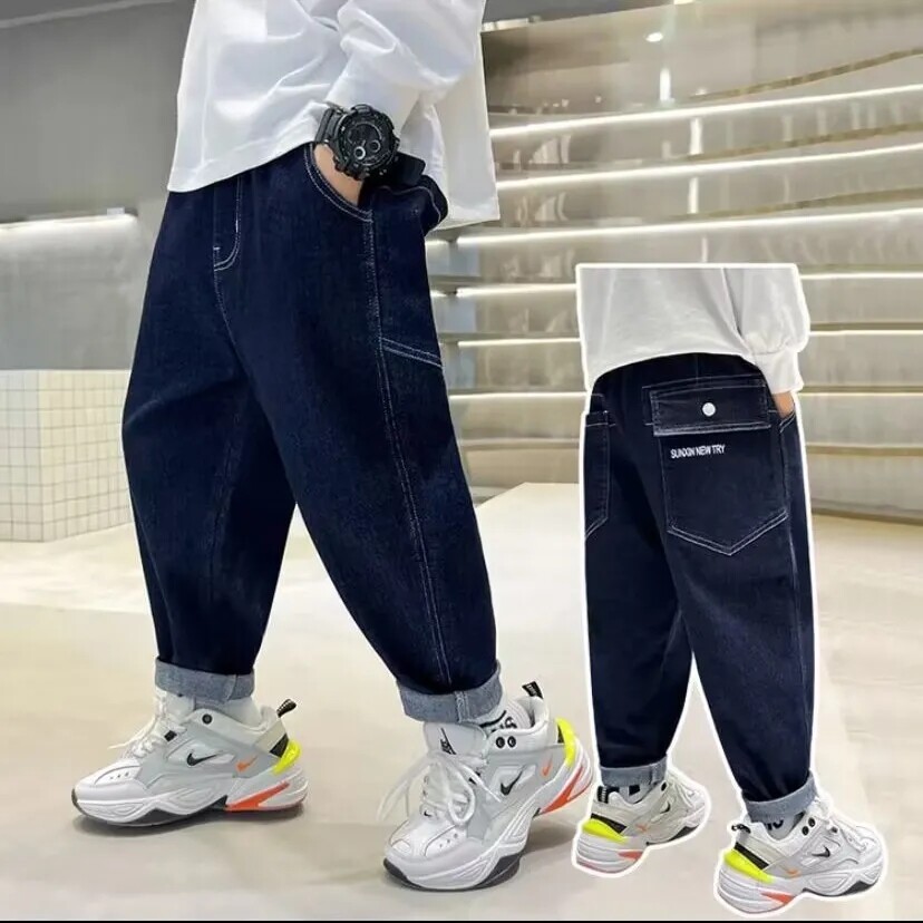 FORHER FORHIM Children's  new girl's jeans children's baby leggings  pants for kids boy  casual pants  fashion Free Shipping KE200045