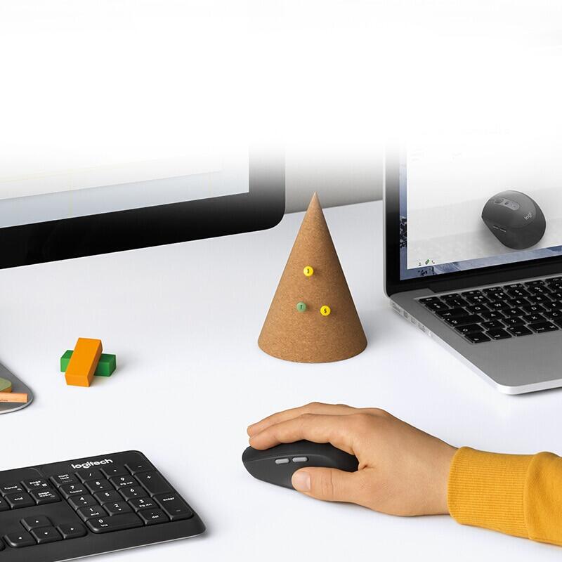 Logitech M590/M186 Wireless Mute Mouse 2.4Ghz Unifying Dual Mode 1000 DPI Multi-Device Optical Silent For Office Mouse PC