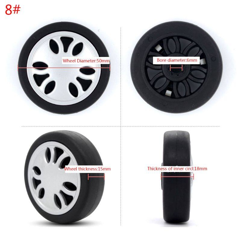 1PC Plastic Swivel Wheels Luggage Rotating Wheel Suitcase Replacement Casters Parts