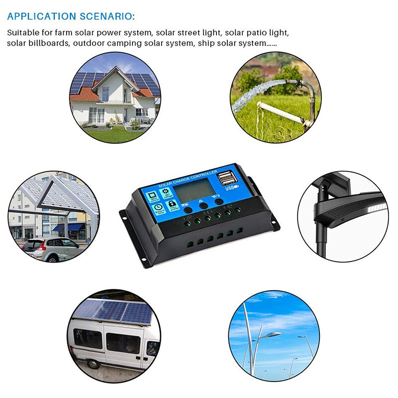 [Flash Sale] Solar PV Charge Controller 30A/20A/10A 12V 24V with LCD display Battery Charger