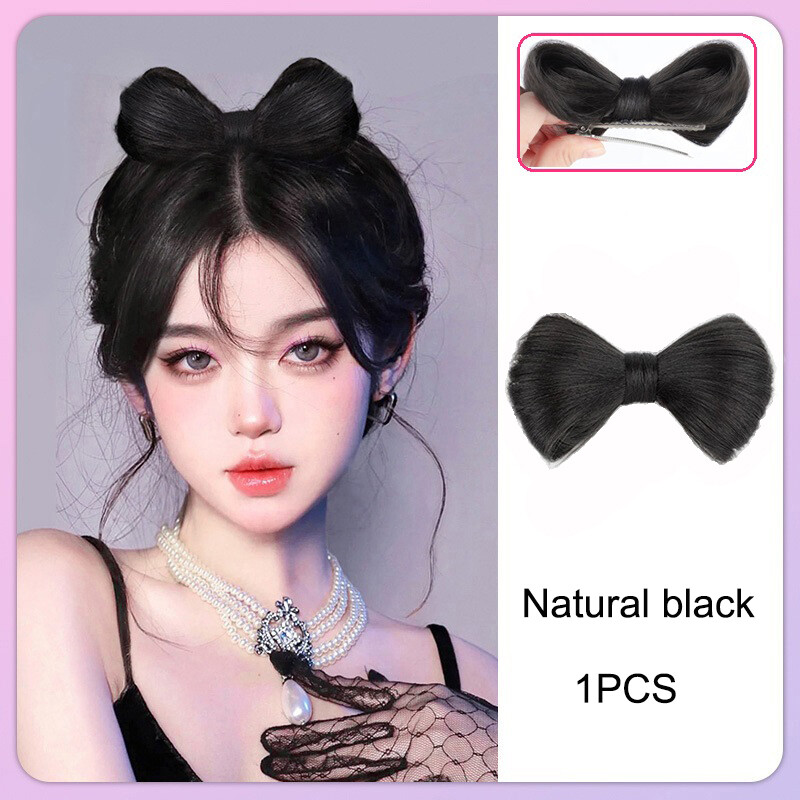 Tóc giả nữ nơ tóc búi tóc mở rộng tóc dễ thương cho bé gái