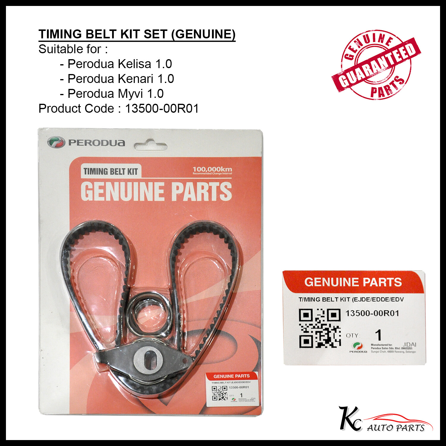 Timing Belt Kit Set for Perodua Kelisa /Kenari /Myvi (1350000R01) Lazada