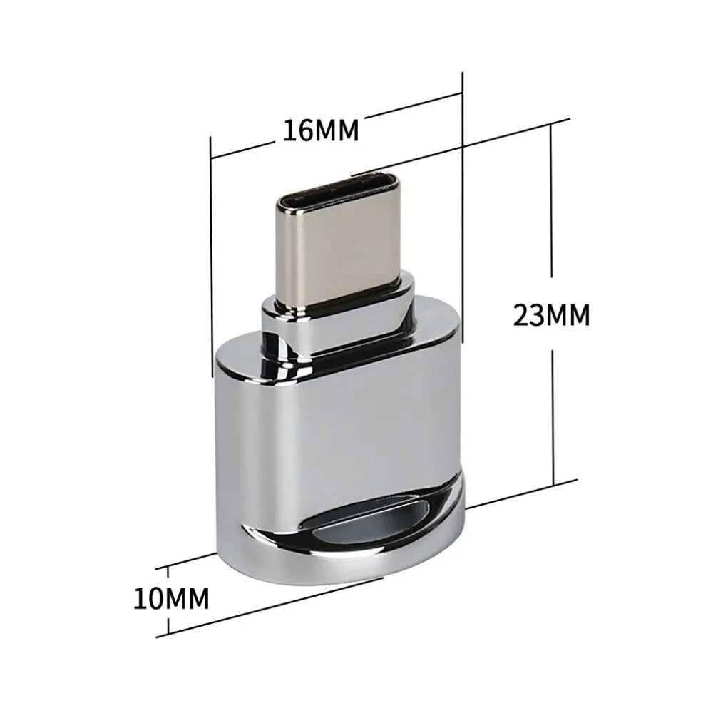 Ecily USB 3.1 Type-C Đầu đọc thẻ Bộ chuyển đổi OTG kim loại USB 3.1 Loại C Micro SD Đầu đọc thẻ TF Đầu Đọc Thẻ Bộ chuyển đổi OTG bộ chuyển đổi cho điện thoại máy tính
