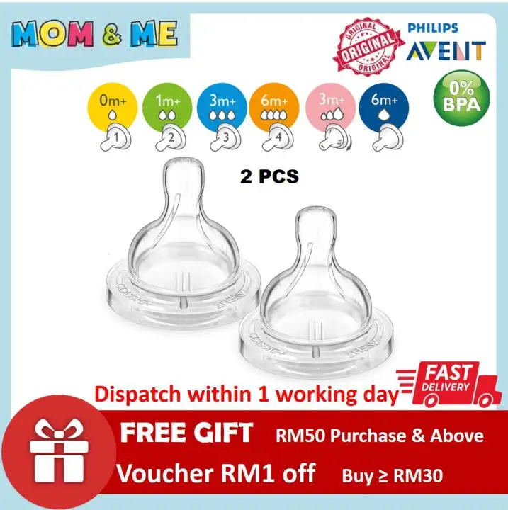 avent 3 month teats