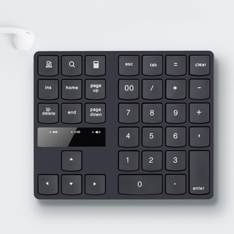 2.4G USB Wireless Numeric Keypad 35 Keys Charging Digital Keyboard Portable Laptop Computer Mini Numpad for Travel Home