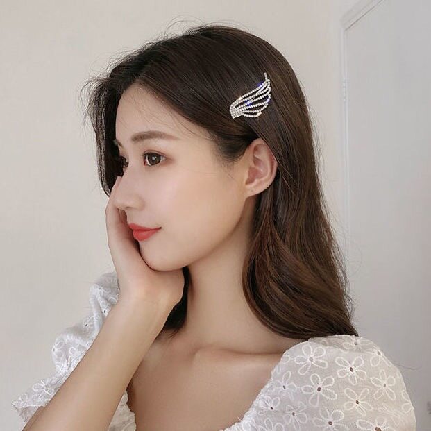 Korozo Jewelry Sparkling Rhinestone Angel Wings Hairpin Temperament Girl Full Drill Side Hairpin