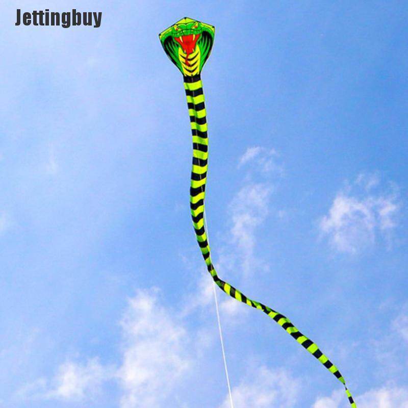 Jettingbuy large snake kite cobra kite with handle line outdoor toys for adult bird kite