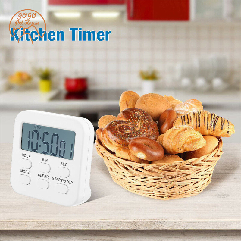 Lcd Digital Kitchen Timer Count-down Up Magnetic Kitchen Gadgets With Loud Alarm For Cooking Baking Study