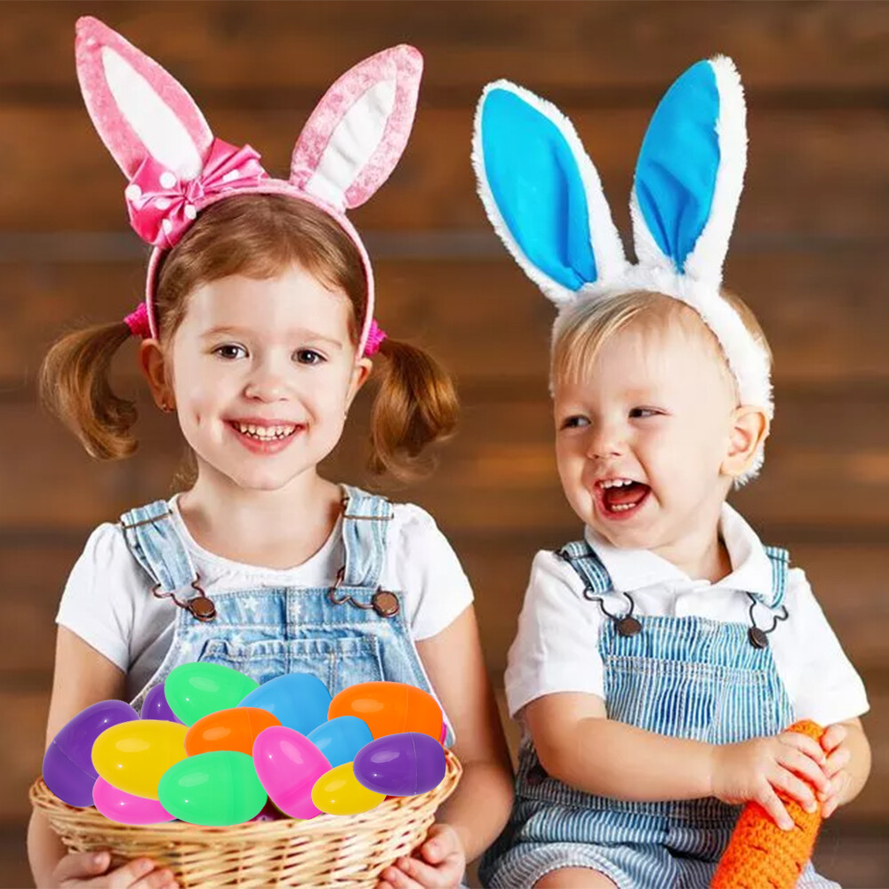 20/10Pcs Fillable Easter Egg Plastic Colorful Eggs Creative Easter Gift Box Children's Toys Wedding Birthday Party Decoration