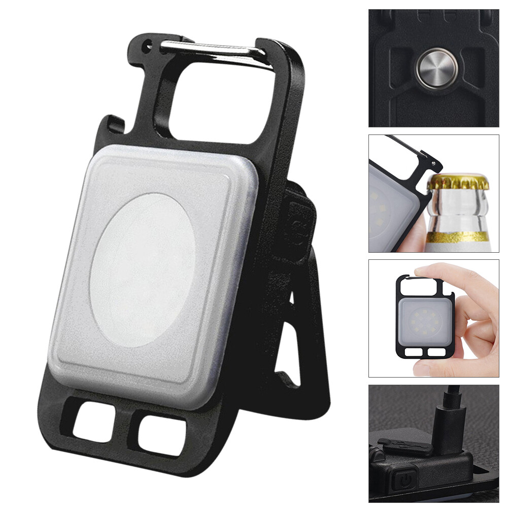 Đèn Pin Móc Khóa LED Mini Dụng Cụ Mở Nút Chai Đèn Làm Việc Cắm Trại Ngoài Trời Bỏ Túi