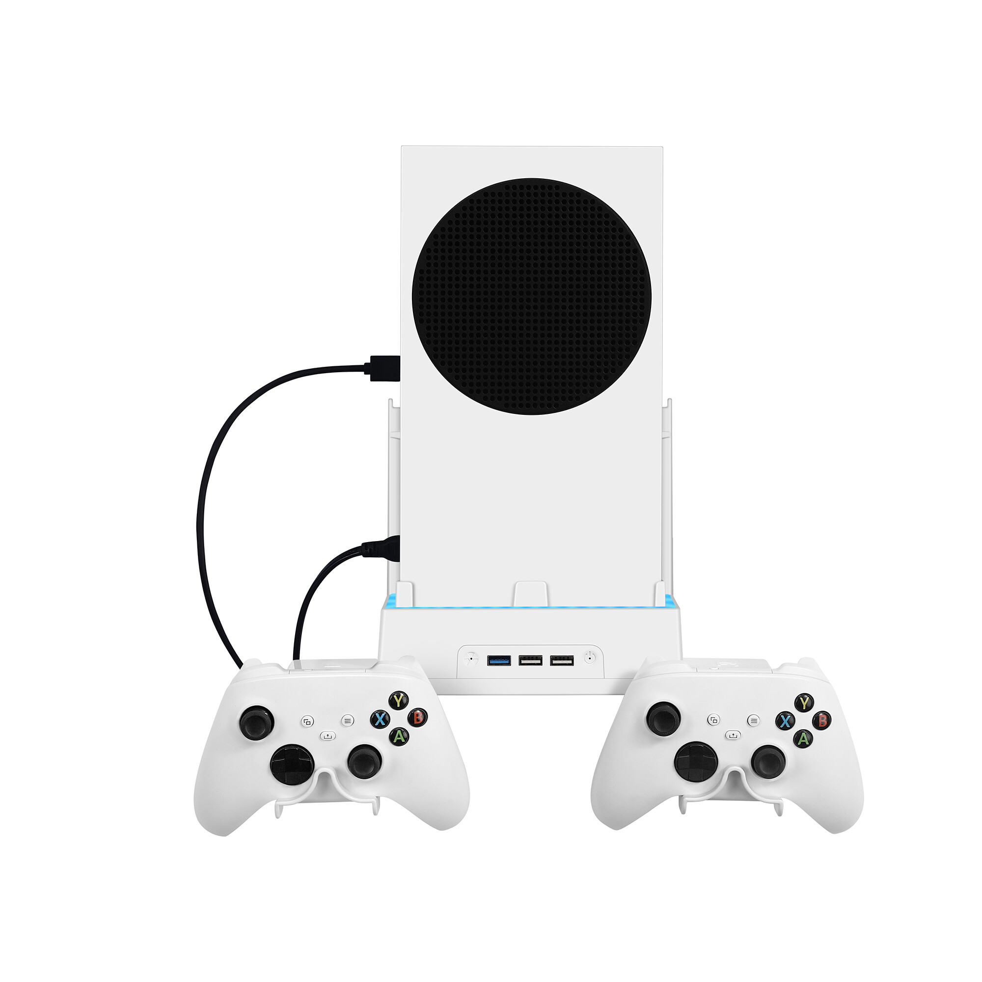 Wall-Mounted Storage Cooling Dock Fan Set For Xbox Series S Wall-Mounted Dazzling Cooling Bracket