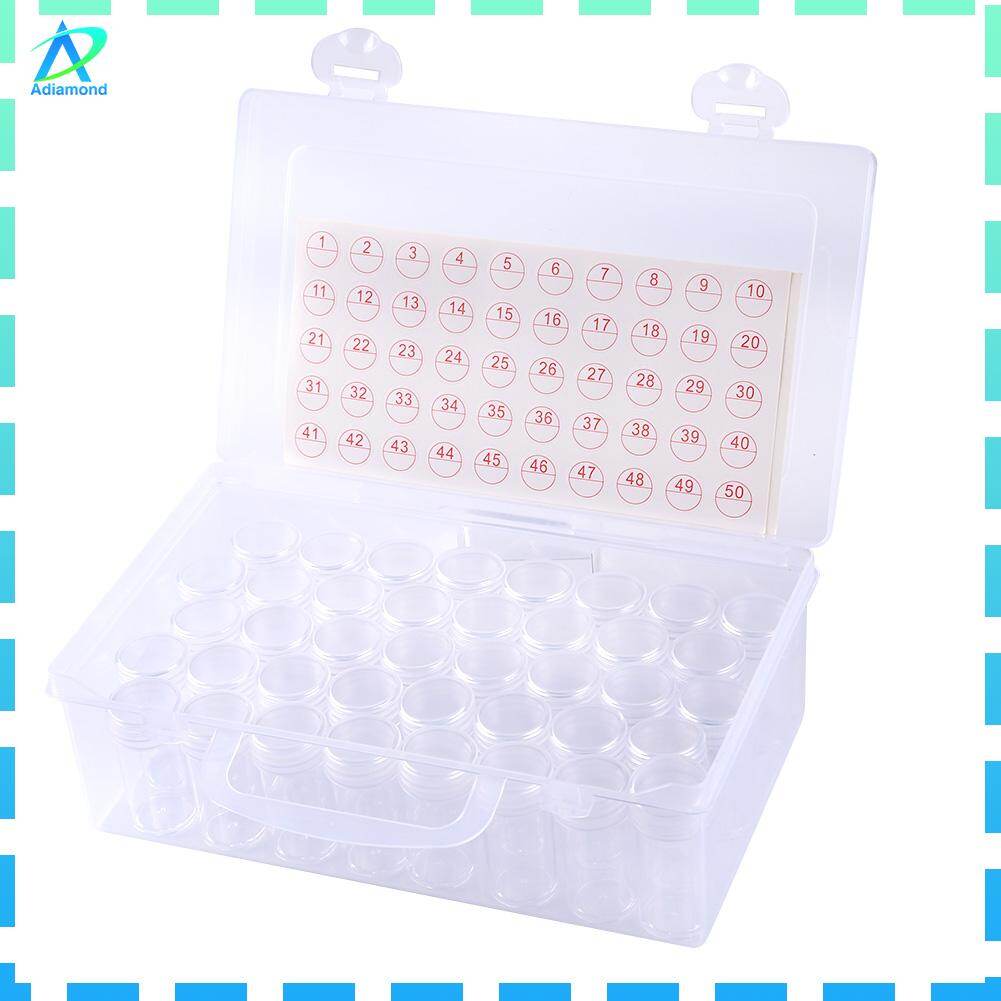 Diamond Painting Box Multi Grid Transparent Plastic Rhinestone Storage Case