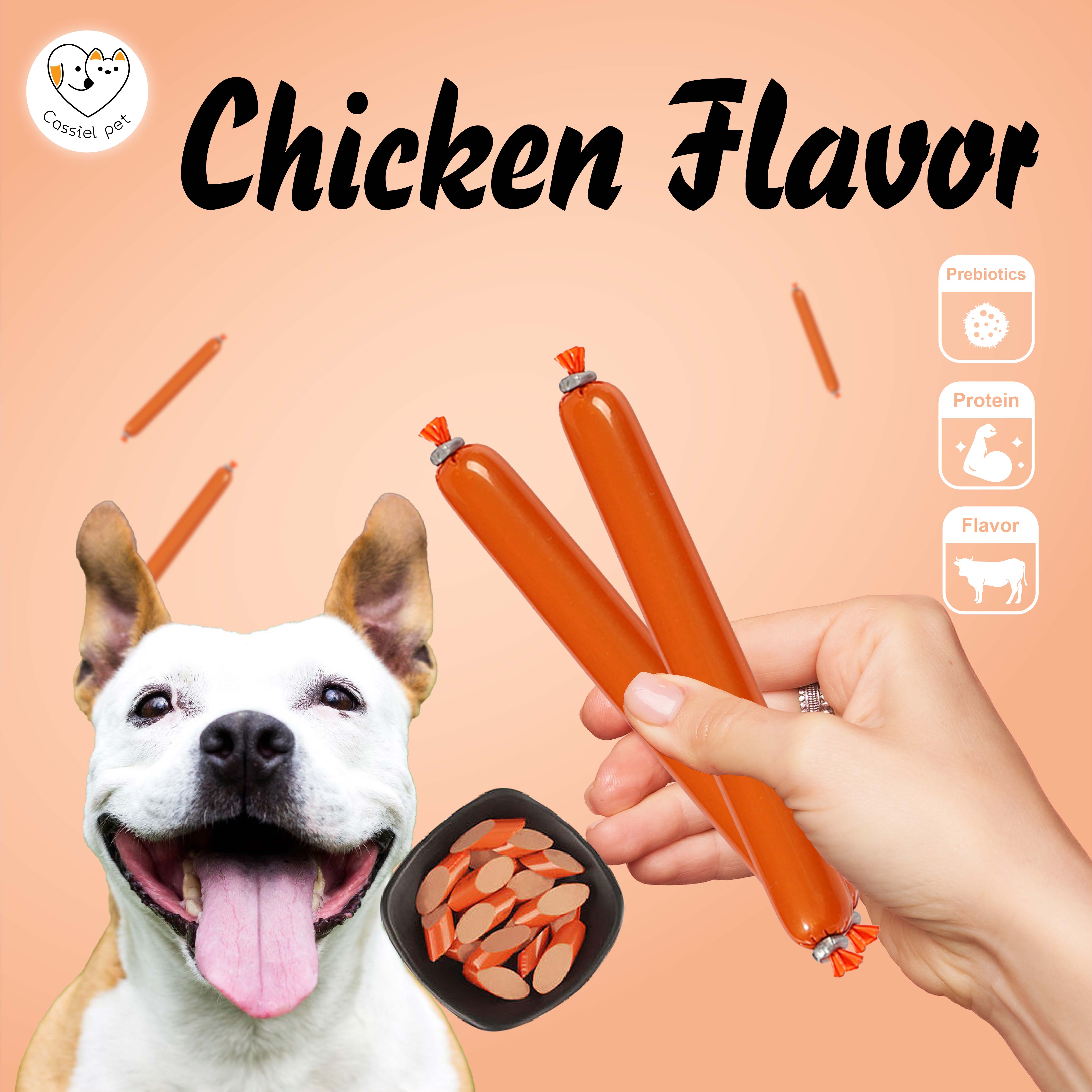 CASSIEL PET Cat Dog Treats Pet Food Snack Cats Sausage Makanan Ringan cassiel-pet-cat-dog-treats-pet-food-snack-cats-sausage-makanan-ringan