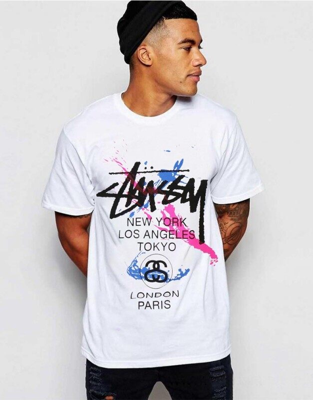 Stussy 2021 New European and American Street Splashing Ink Short ...