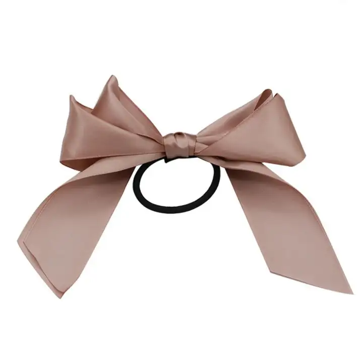 Large Ribbon Bowknot Hair Ties Bow Hair Rope Elastic Women