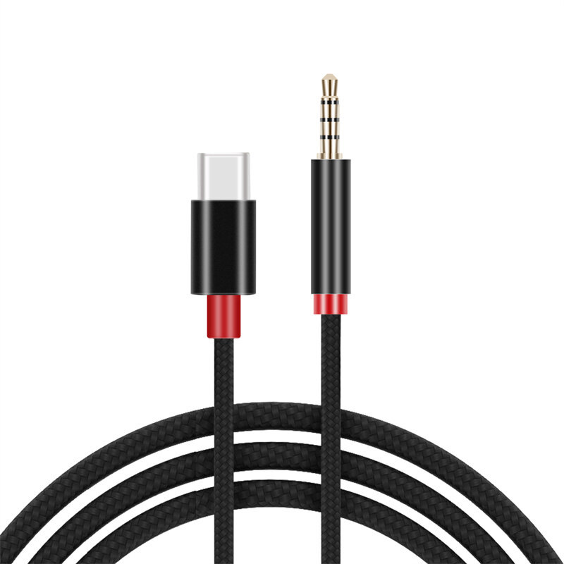 3.5mm Jack Audio Cable Type-C USB-C To 3.5mm Male Audio Jack Charging Cable Headphone Adaptor Wire Compatible with Universal Smart Phone Mode