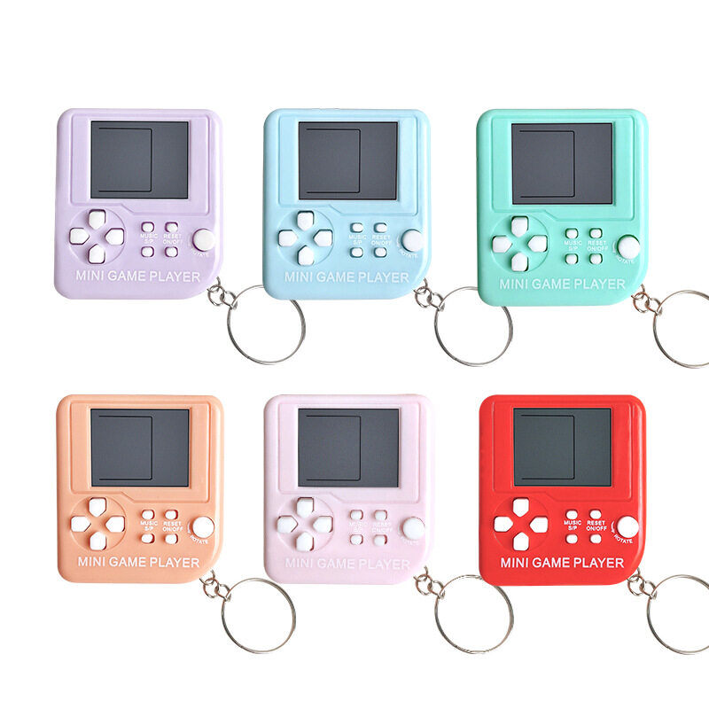 1 Cái Mini Cổ Điển Máy Chơi Trò Chơi Hoài Cổ Retro Bảng Điều Khiển Trò Chơi Với Keychain Tetris Trò Chơi Video Máy Chơi Game Cầm Tay Đồ Chơi Điện Tử