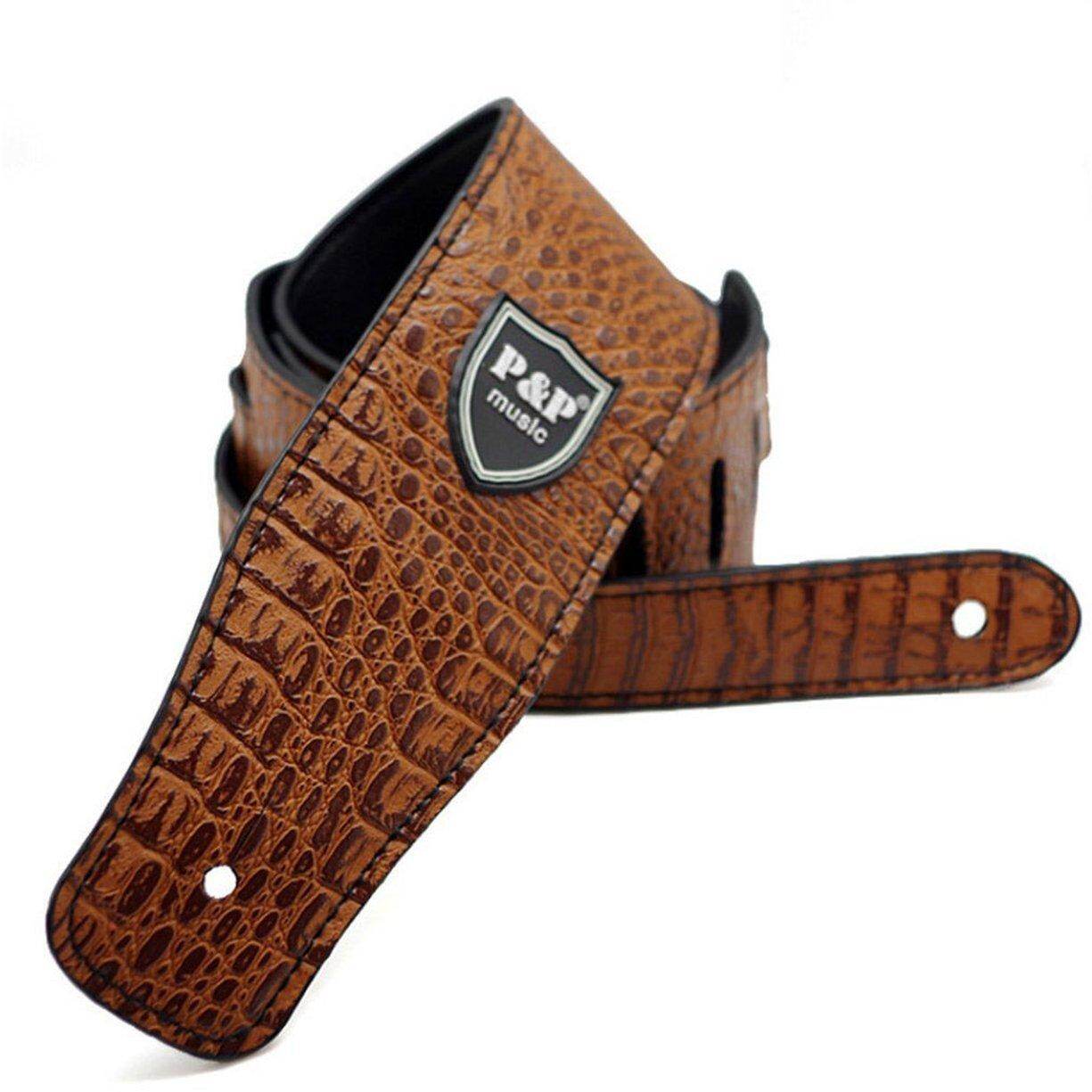 Crocodile Leather Guitar Strap Adjustable Electric Guitar Shoulder Strap