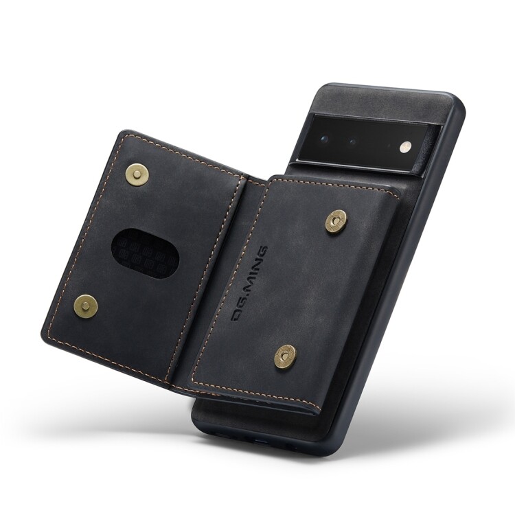【xPhone Store】 For Google Pixel 6 Pro DG.MING M2 Series 3-Fold Multi Card Bag Back Cover Leather Phone Case