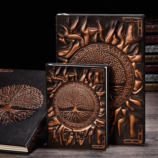2022 Anaglyph Gilding The Tree of Life Notebook Retro Planner Bronze Book School Supplies Office Culture and Education