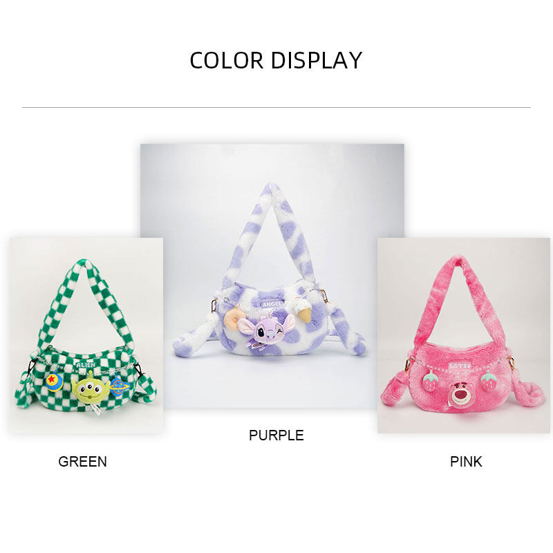 C&K Plush Cute Shoulder Bag Soft Sweet Shoulder Bag